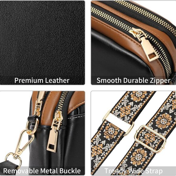 Crossbody Purses for Women Small Crossbody Bags Vegan Leather Trendy Shoulder Ha - Picture 6 of 7